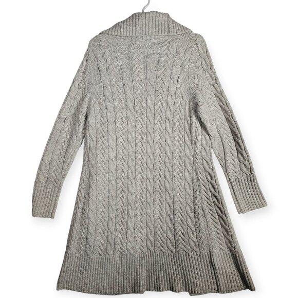 Ann Taylor LOFT | Long Knit Cardigan | Women's | XL | Beige | Cable Knit Duster - Picture 2 of 9